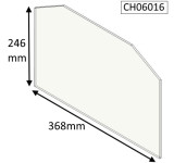 CH06016 -  HUNTER Supplied - Parkray [CONSORT 5 INSET/ CONSORT 5 SLIMLINE / CONSORT 7] Stove Glass [Shaped Panel] ONE Door Model - Heat Resistant Ceramic Stove Door Glass
